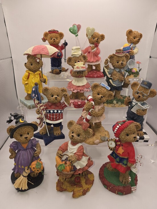 Home Interiors Other - 2002 Kuddles Korner Bears by Month Complete Set Home Interiors Figurines